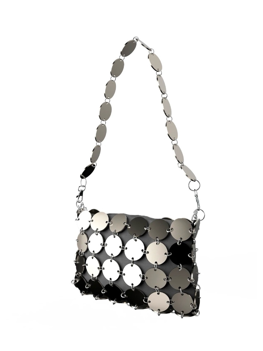 MAS1 CH Bag - Metal Disc Bag with Chain Strap